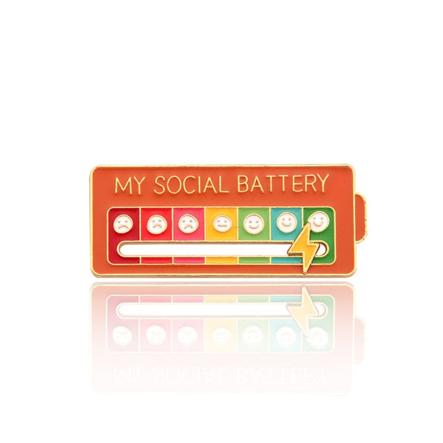 My Social Battery Pin