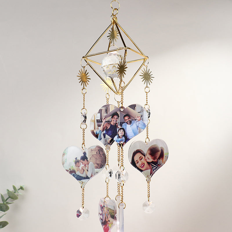 Custom heart photo sun catcher home decor