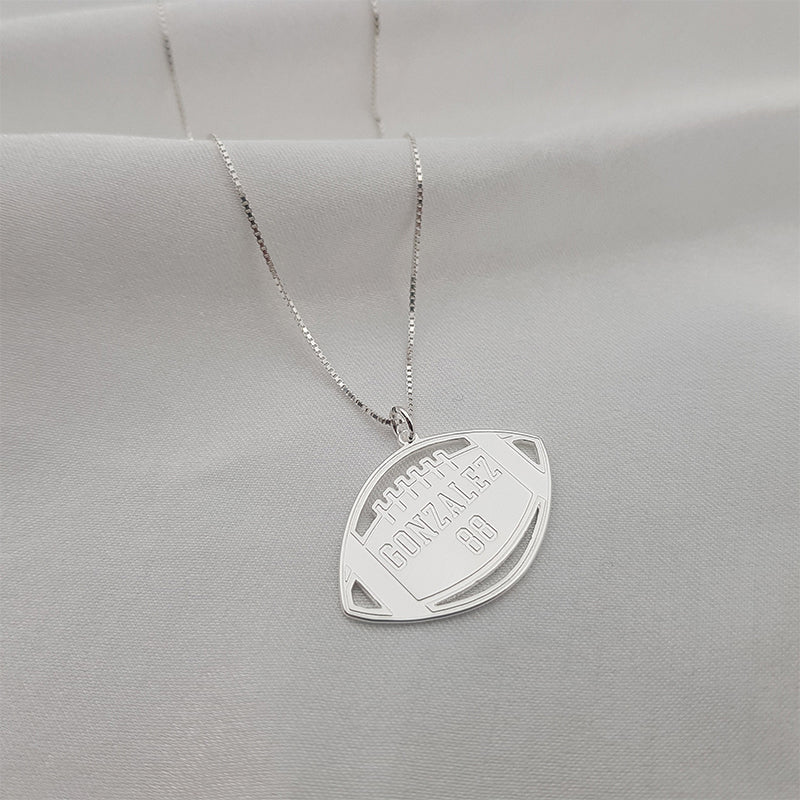 Personalized American Football Necklace