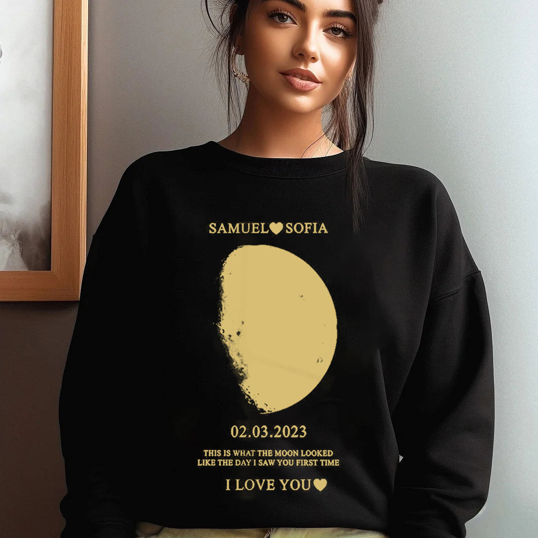 Custom REAL MOON PHASE Sweatshirt