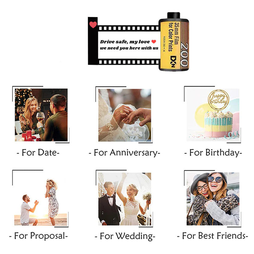 💖Personalized Film Album Keychain Customized Photos of Precious Memories for Anniversary Gift