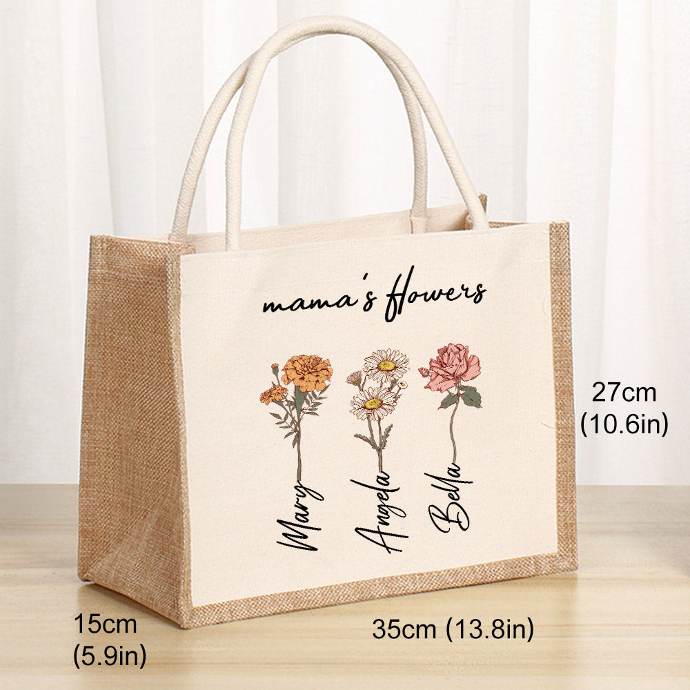 Mom's Garden is Her Children Customized Tote Bags