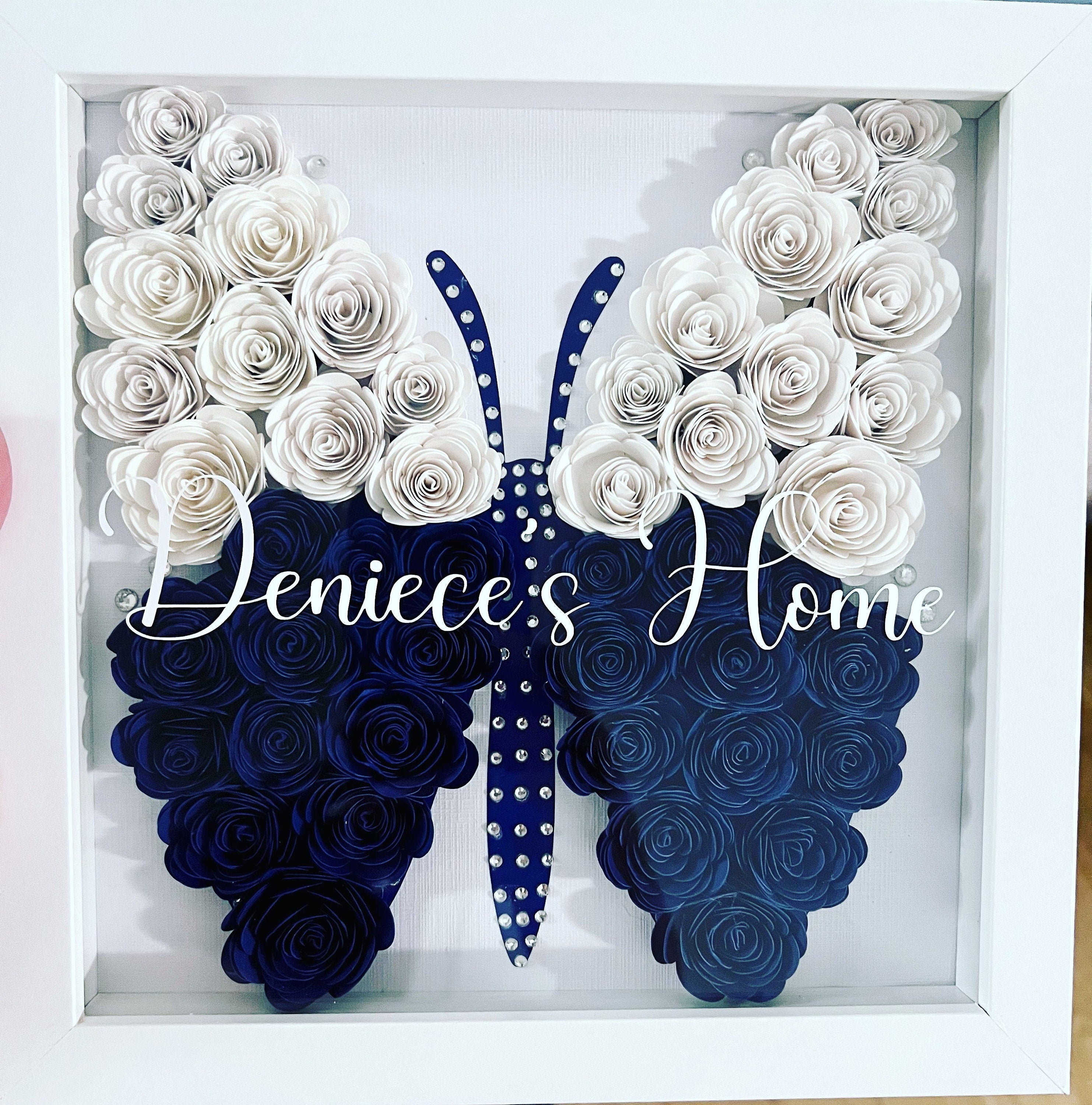 Valentine's Day |Butterfly Flower Box | Shadow Box | Butterfly Rose Box | Paper Flower Shadow Box