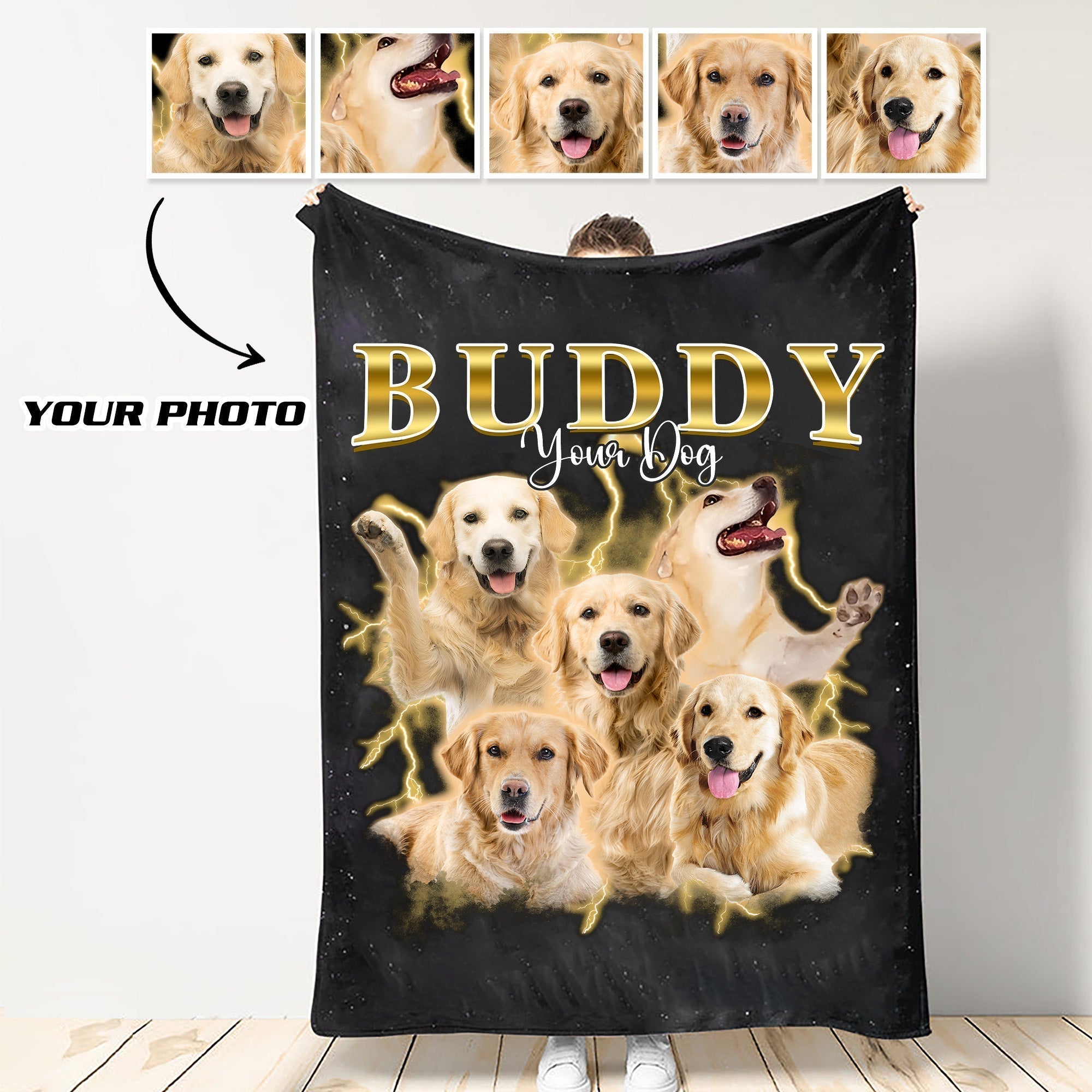 Custom Photo Vintage Blanket For Pet Lover