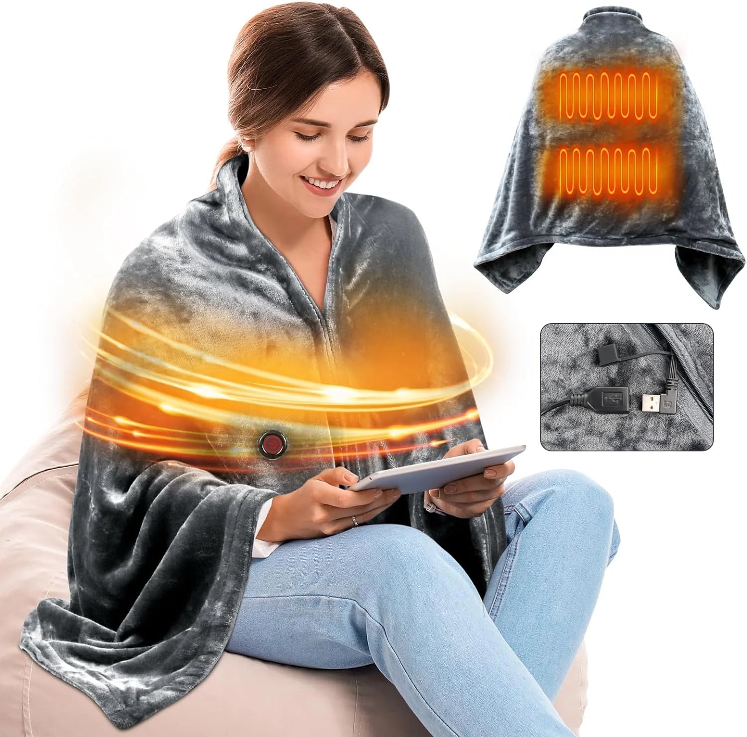 Heated Blanket Shawl(Free Shipping!)