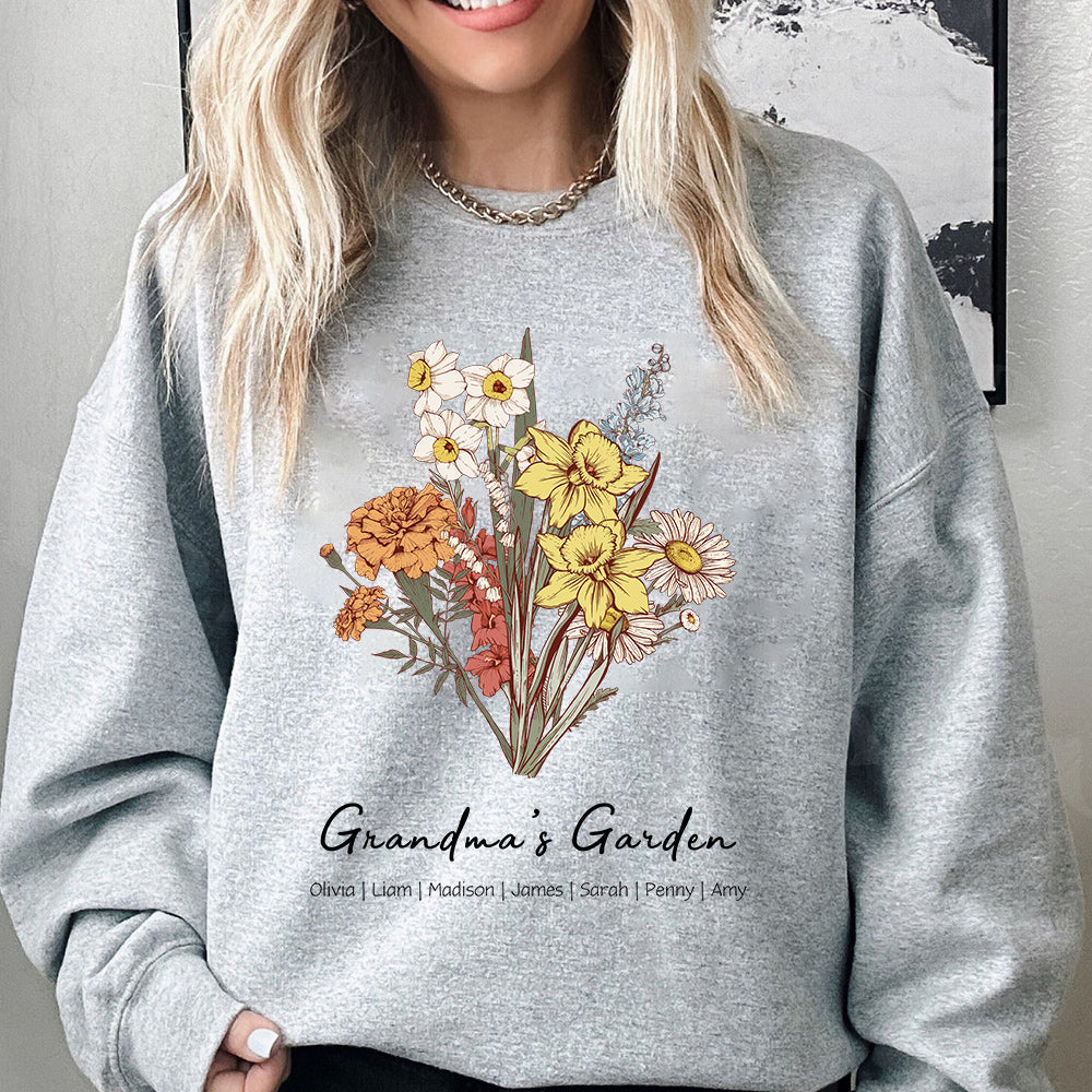 Birth Flower Bouquet Customized Hoodie/Crewneck