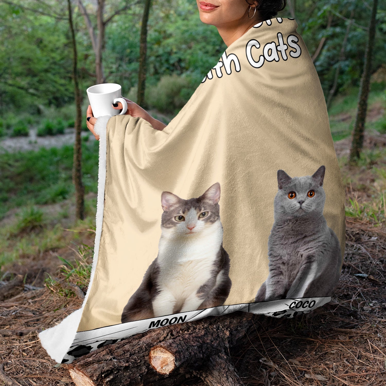 Custom Photo Life Is Better With Dog Cat Personalized Fleece Blanket