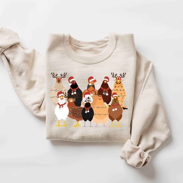 Chicken Farm Animals Ver3 Christmas Sweatshirt