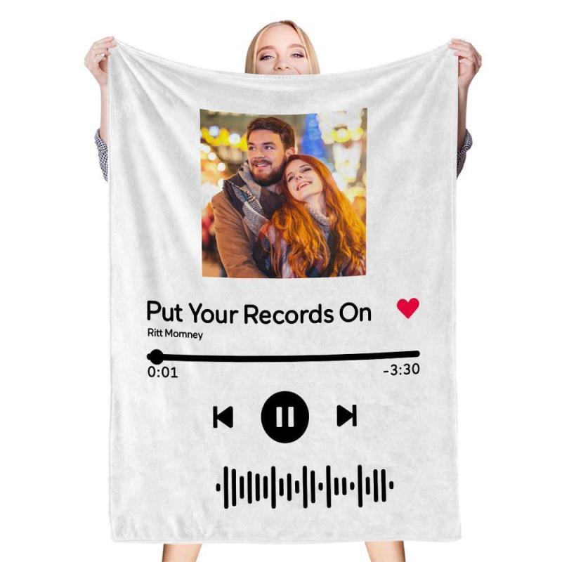 Custom Scannable Music Code Blanket Photo Starlight Blanket