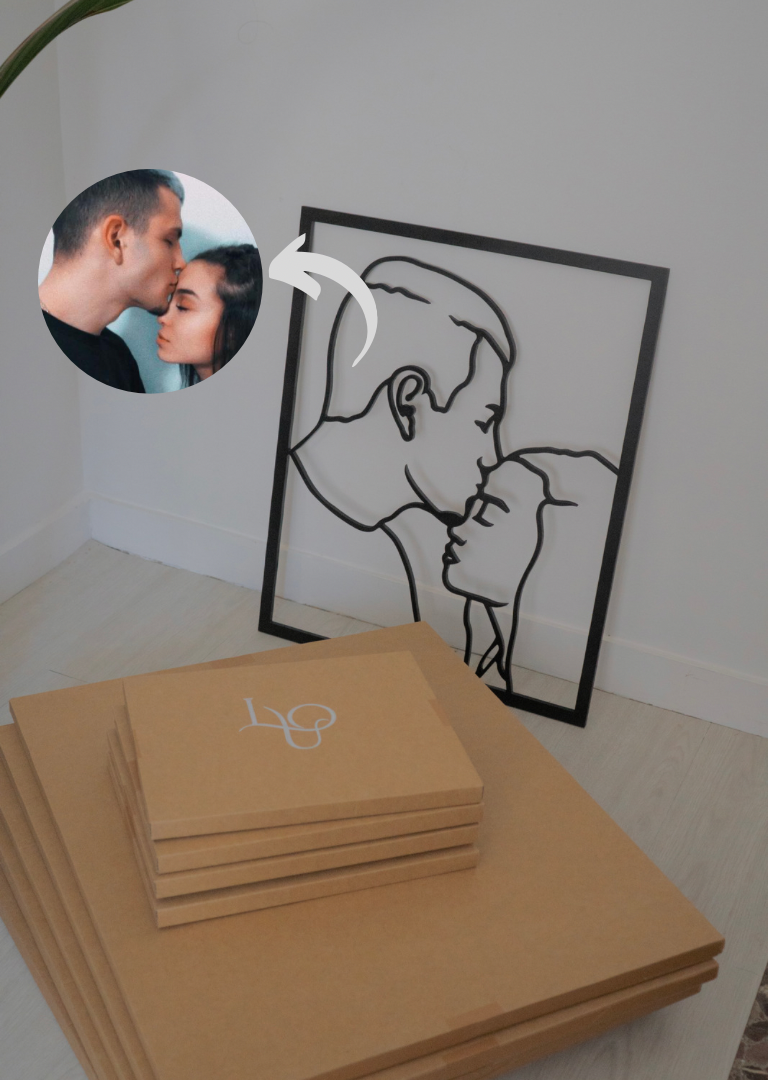 Customized Couple Wooden Portrait Painting(Buy 2 Get Free Shipping!)