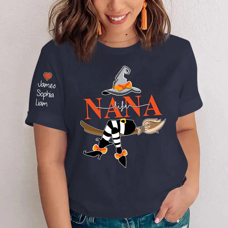 Personalized Nana Life Witch Shirt, Custom Grandma Halloween Gift