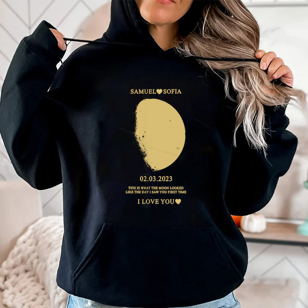 Custom REAL MOON PHASE Sweatshirt