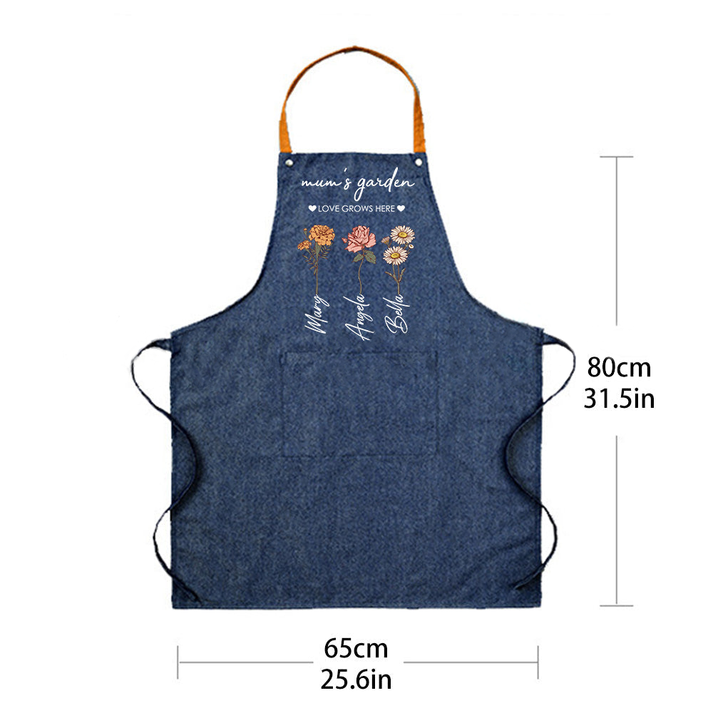 Mom's Garden is Her Children Customized Apron Waterproof