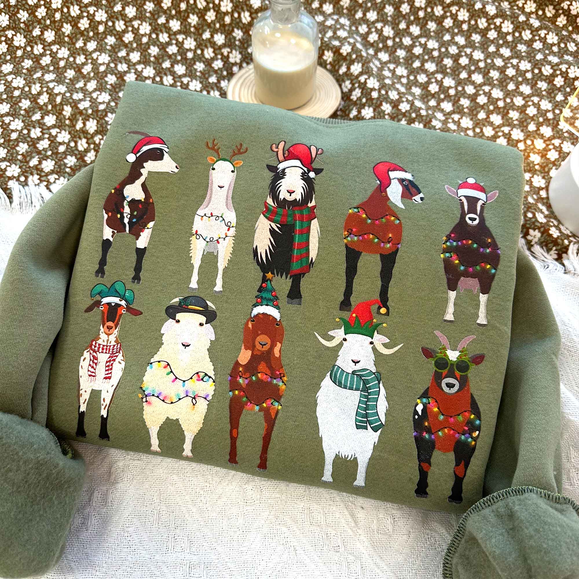 Goat Lover Animals Holiday Christmas Sweatshirt