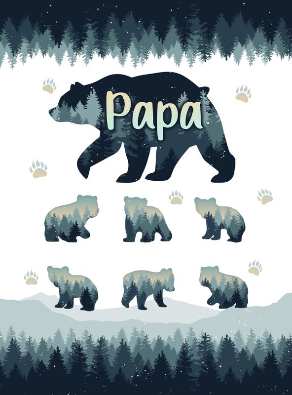 💖For Dad Blanket👨Papa Bear - Personalized Blanket - Best Gift For Father