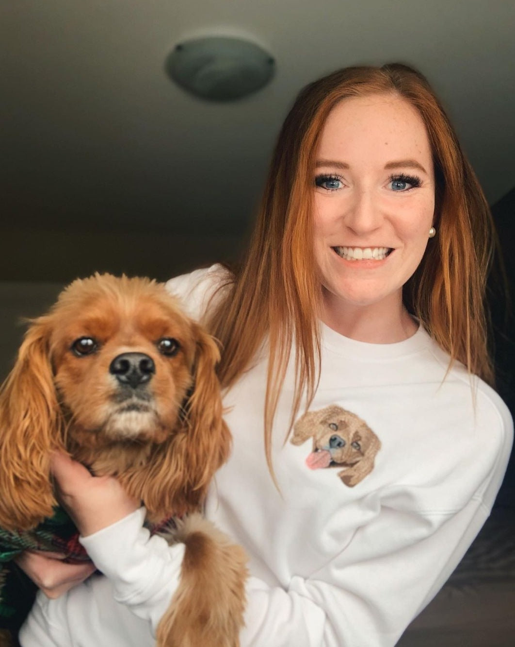 The Custom Embroidered Pet Portrait Patch Sweatshirt