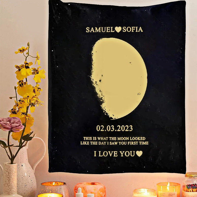 Custom Your Own Moon Phase Tapestry Gift for Him/Her