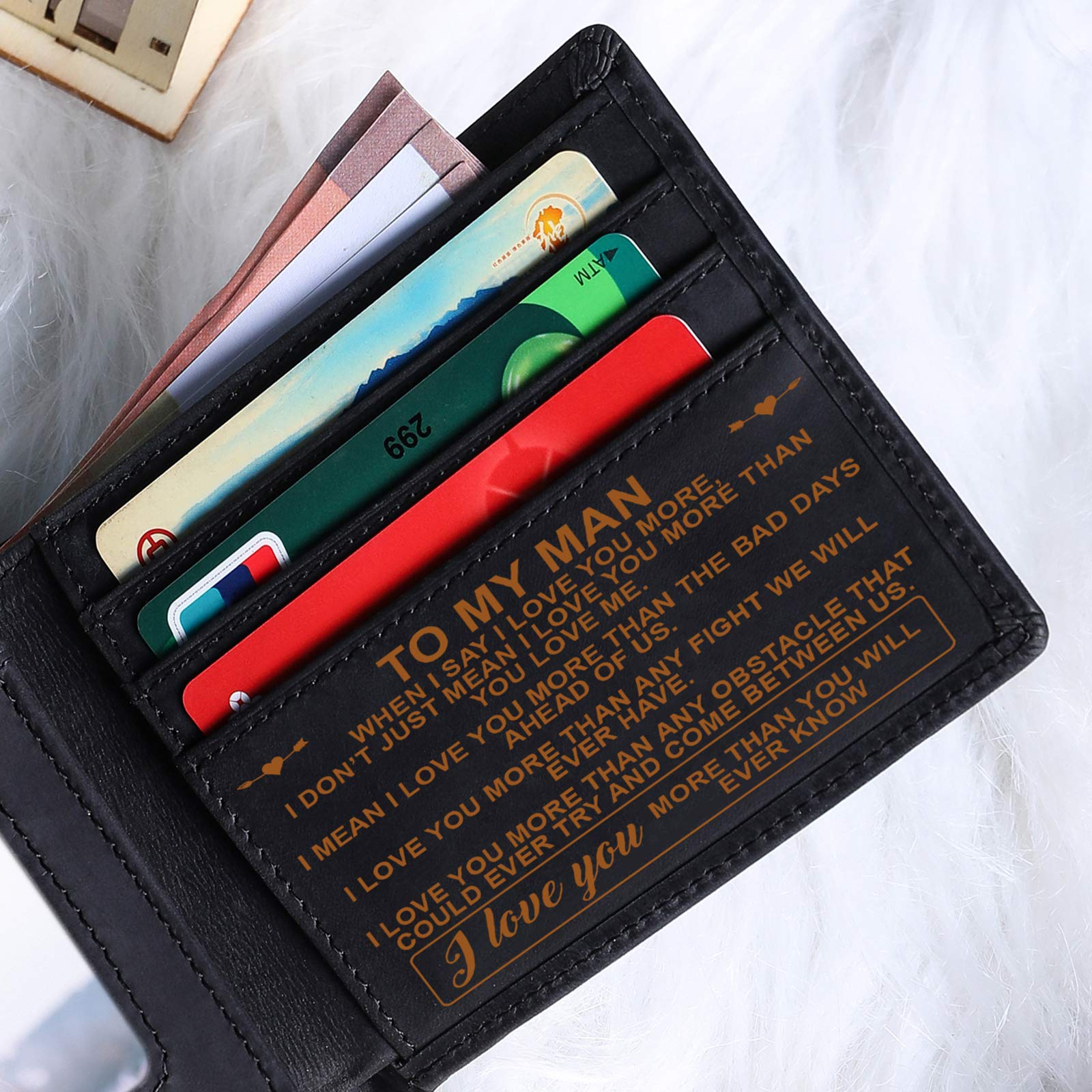 TO MY MAN GENUINE LEATHER BI-FOLD WALLET