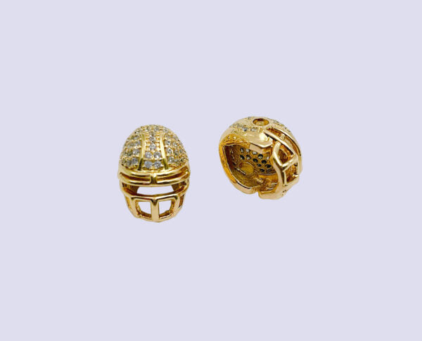 CZ Micro Pave American Football NFL Helmet Bead