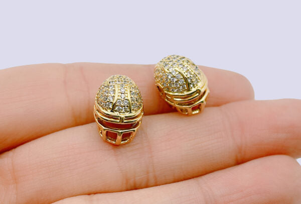 CZ Micro Pave American Football NFL Helmet Bead