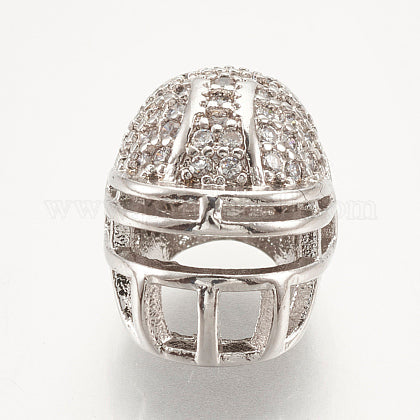 CZ Micro Pave American Football NFL Helmet Bead