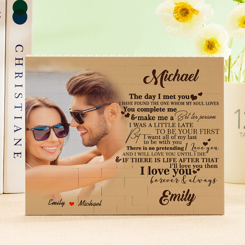 Custom Building Block Puzzle Personalized Photo Brick You Complete Me