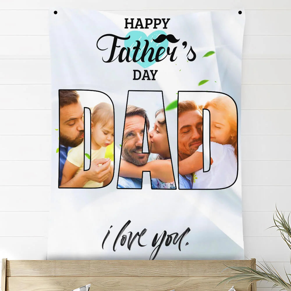 💖For Dad Blanket👨Custom Photo Blanket Personalized Gift For Dad