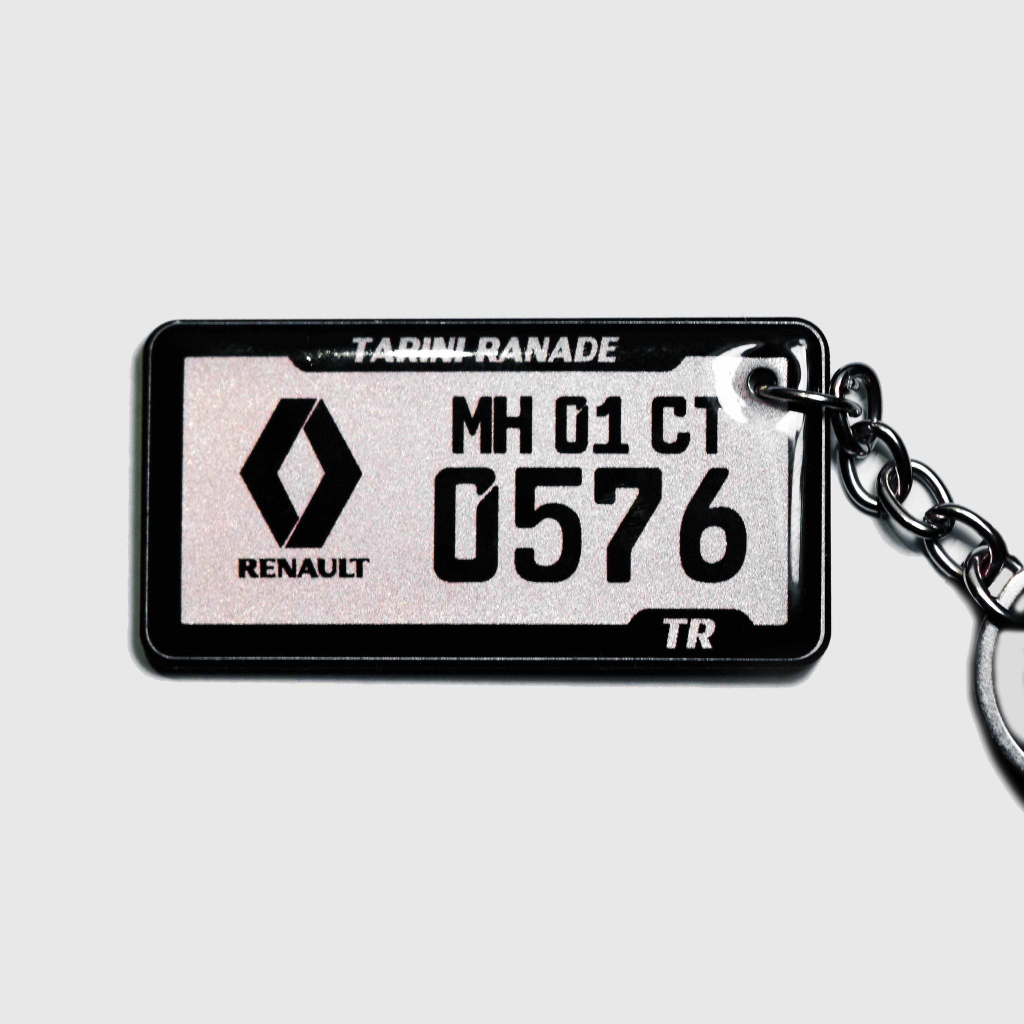 GEL NUMBER PLATE KEYCHAIN