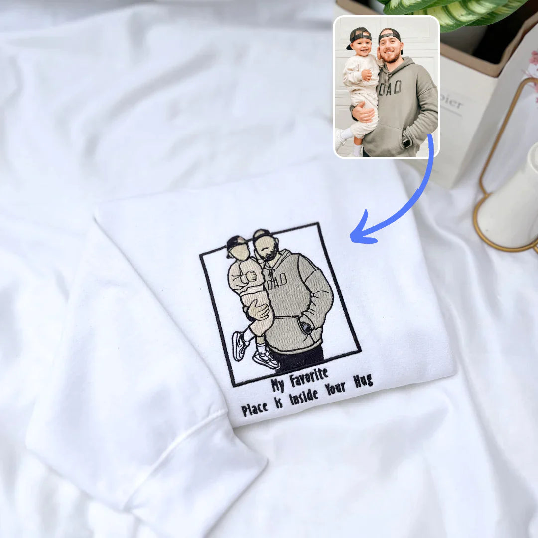 Personalized Photo Unique  Embroidered Sweatshirt