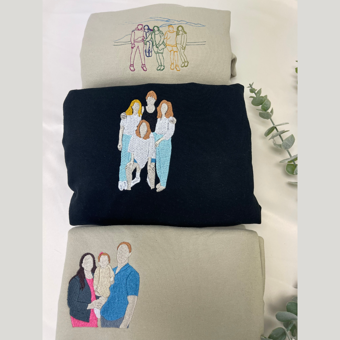 Personalized Photo Unique  Embroidered Sweatshirt