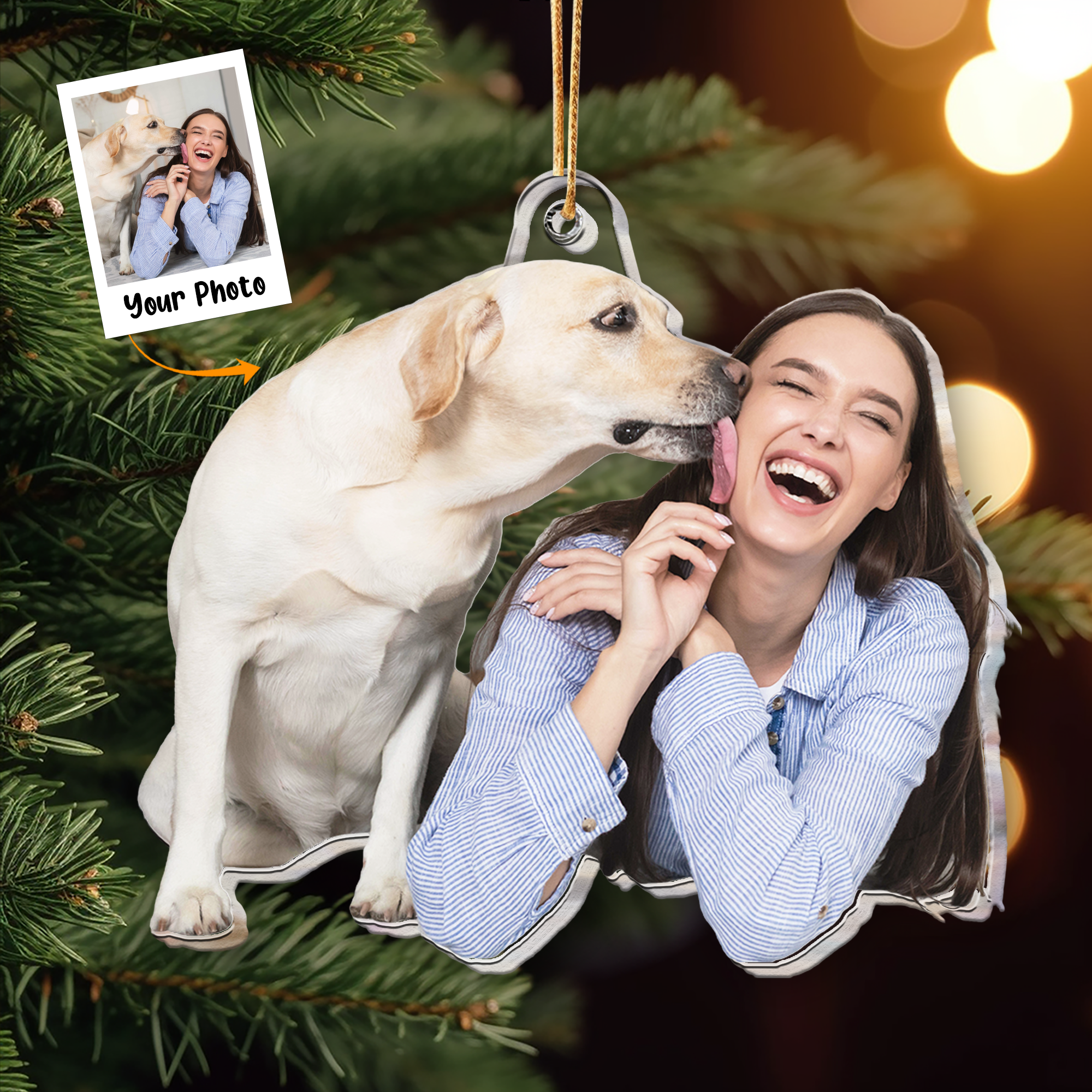 Gift For Dog Lovers Dog Mom - Personalized Acrylic Photo Ornament