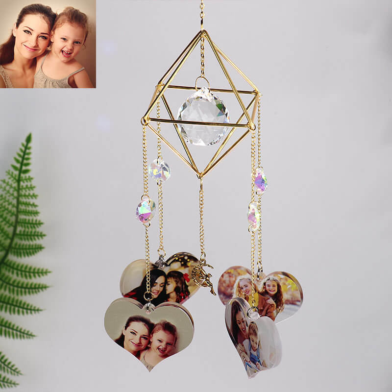 Custom heart photo sun catcher home decor