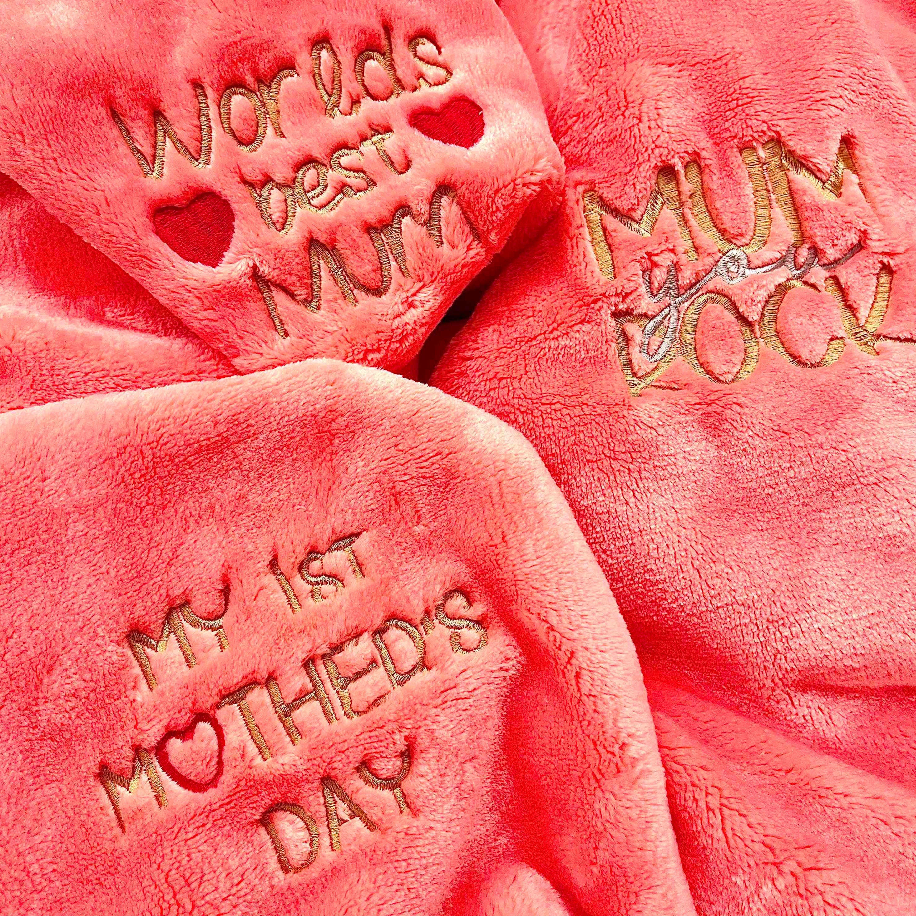 Mother's Day Personalised Microfibre Soft Sofa Blanket