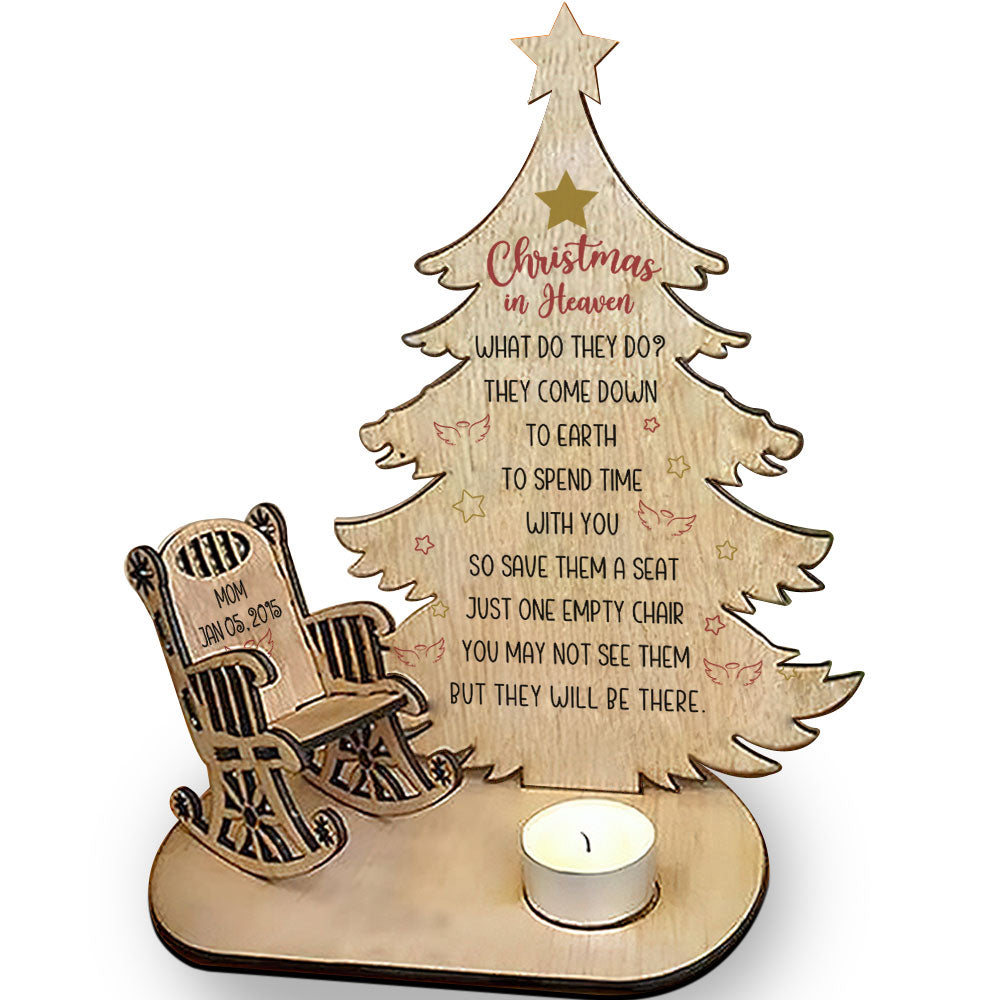 Greatest Christmas In Heaven - Personalized Custom Candle Holder