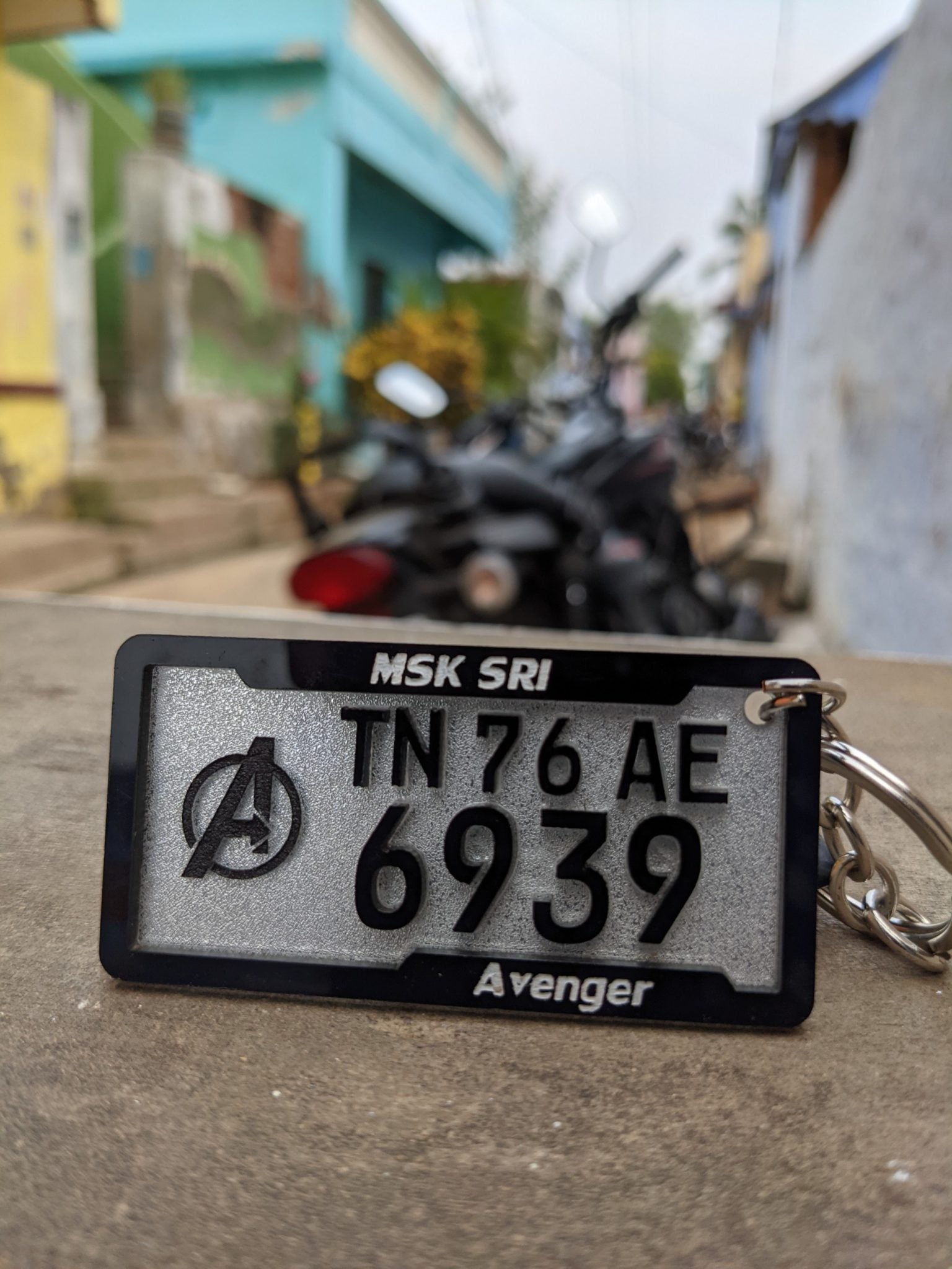 CUSTOMIZED 4D NUMBER PLATE KEYCHAIN