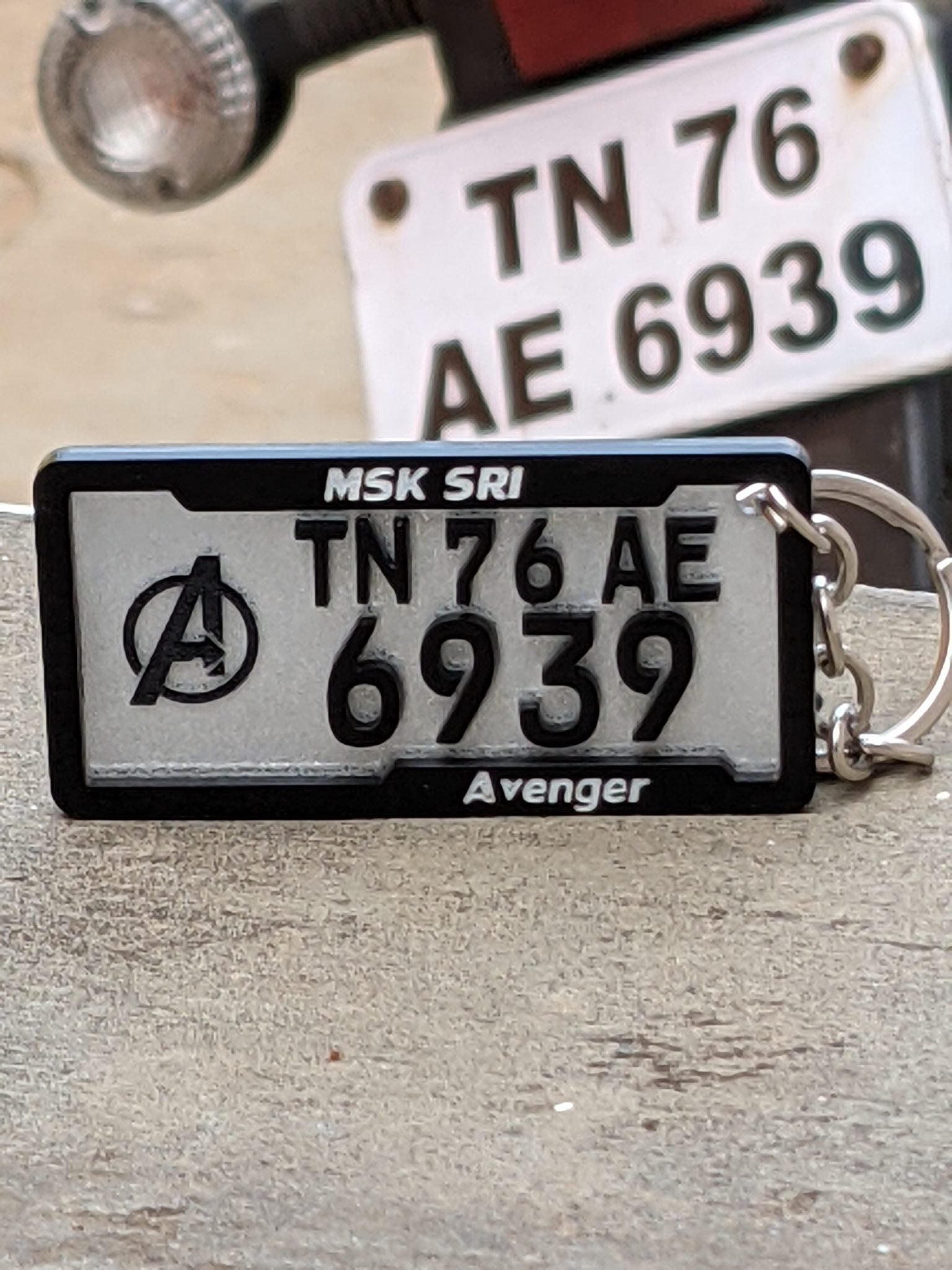 CUSTOMIZED 4D NUMBER PLATE KEYCHAIN