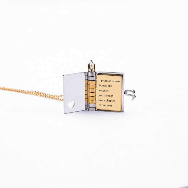 🔥Book Necklace - Any Message Inside