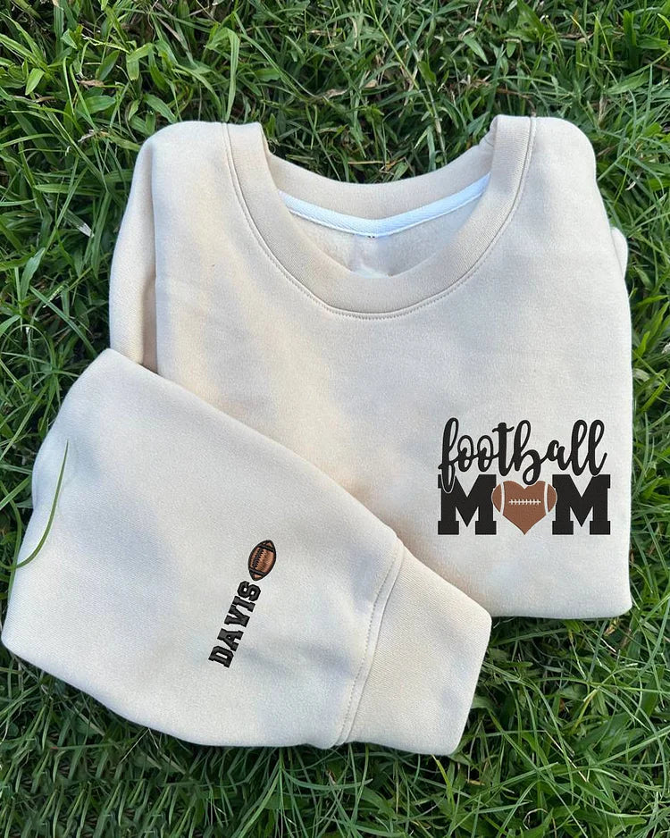 Personalized Embroidered Football Mom Sweatshirt