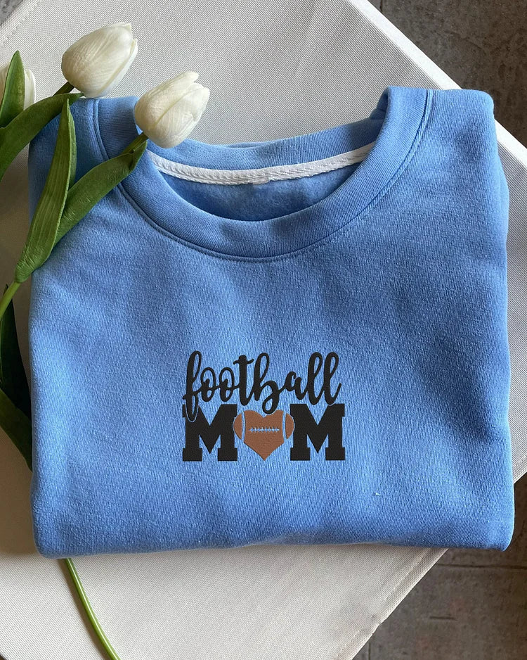 Personalized Embroidered Football Mom Sweatshirt