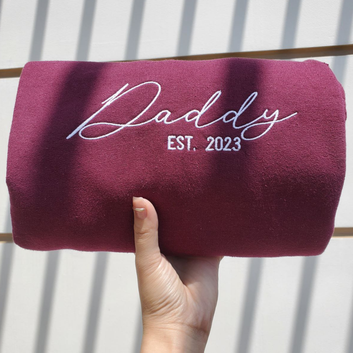 Daddy EST 2023 Crewneck Embroidered