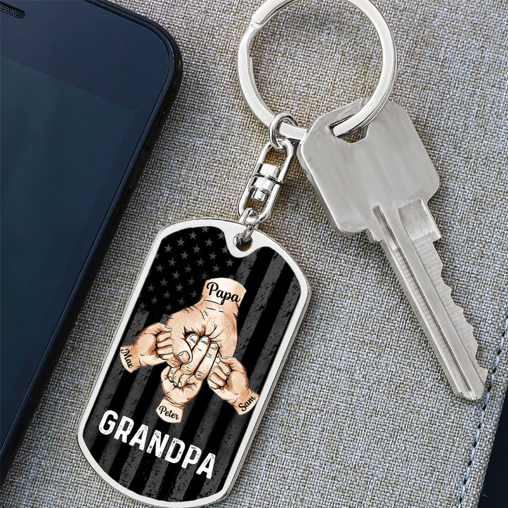 Personalized Fist Bump Keychain Father/Grandpa