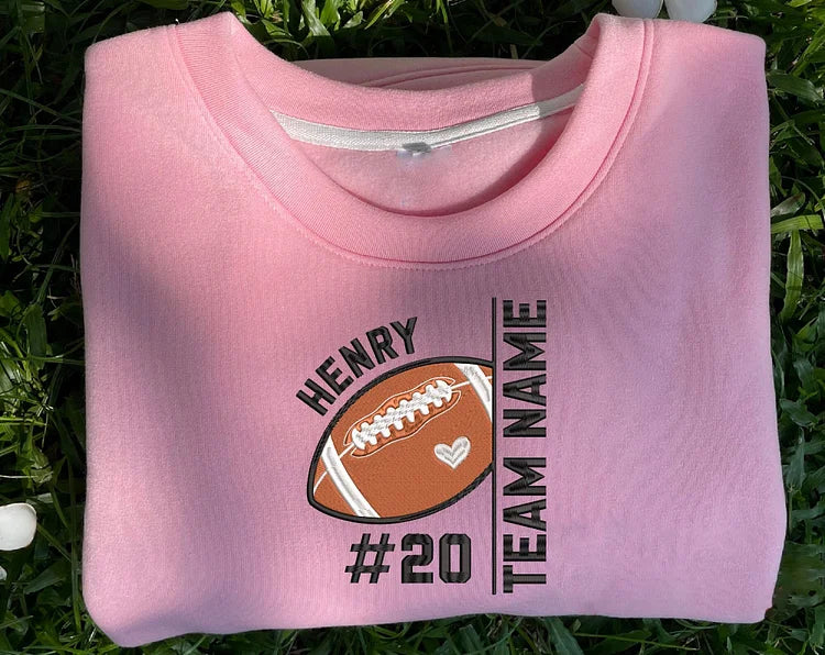 Personalized Embroidered Football Sweatshirt