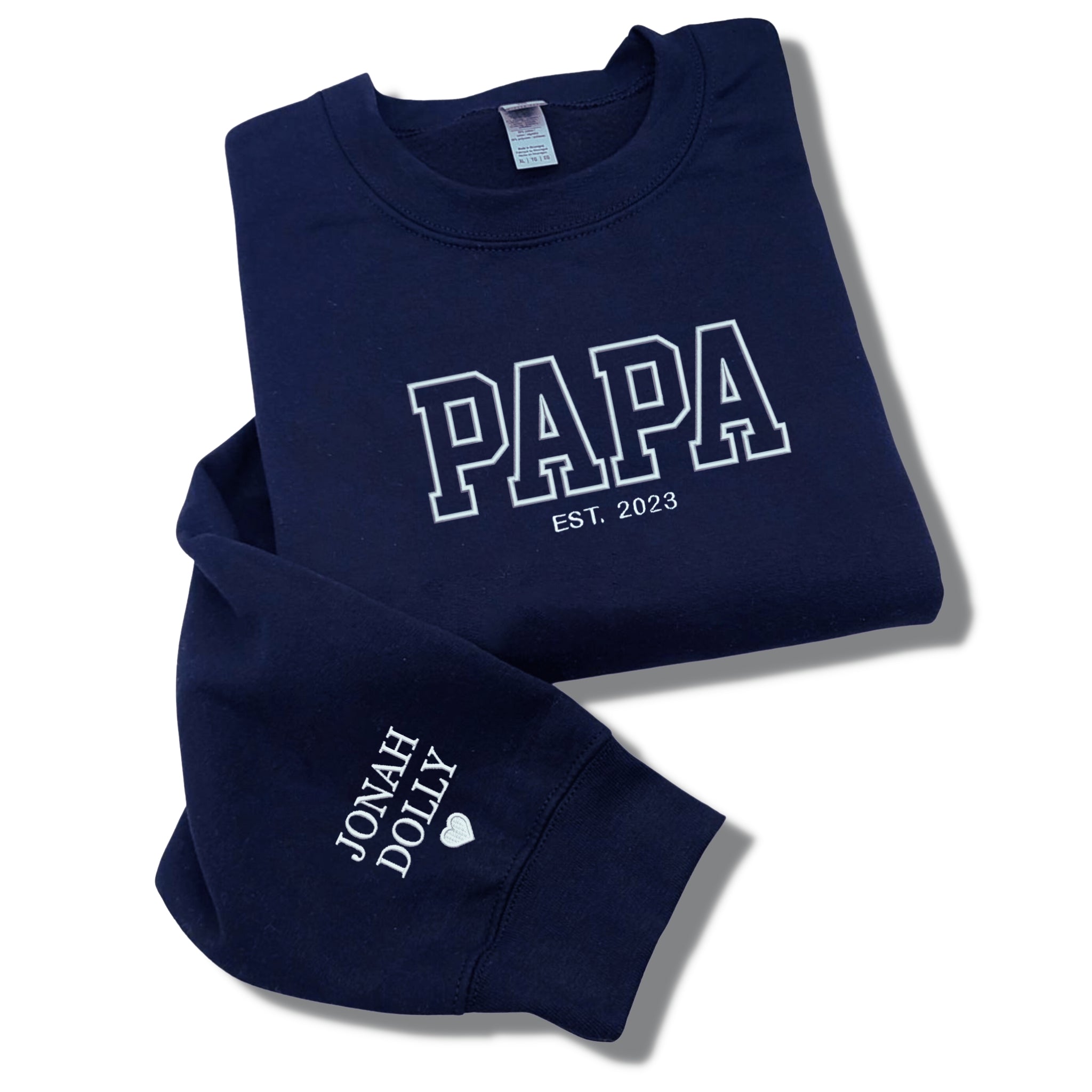 Personalized Papa Sweatshirts Hoodie with Name of Child