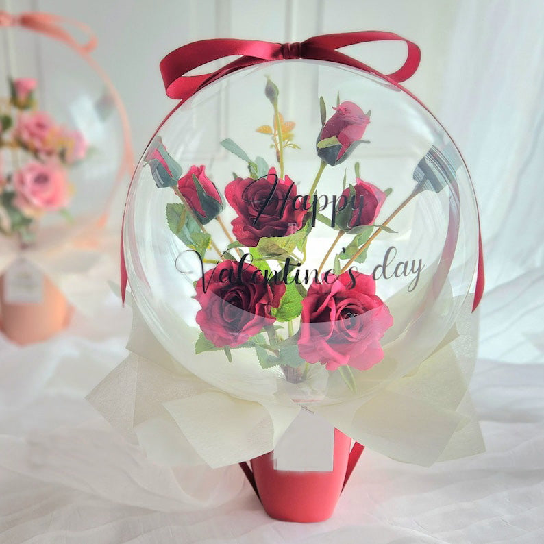 Rose Flower Balloon / Mother's Day, Special Gift, anniversary, Mothers Day, Graduation, Birthday, Congratulations, Personalized