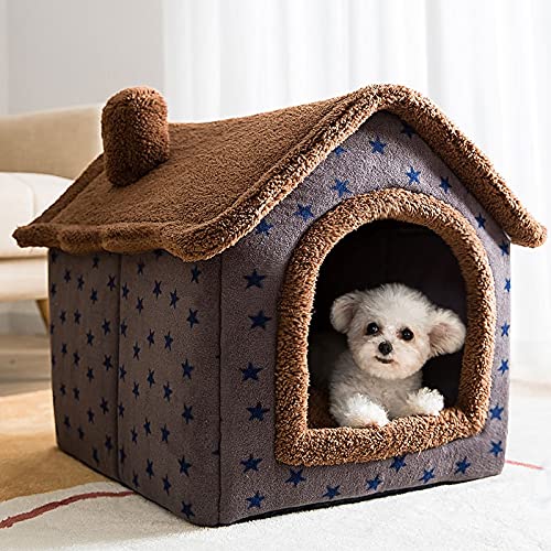 🐶Foldable dog house for dogs and cats, includes a relaxing and soft mat..