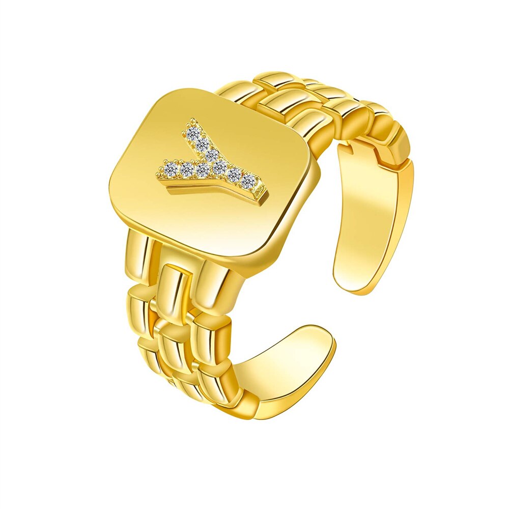 RING WITH BOX AND ZIRCONIA DATES AND