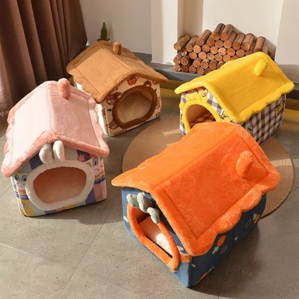 🐶Foldable dog house for dogs and cats, includes a relaxing and soft mat..