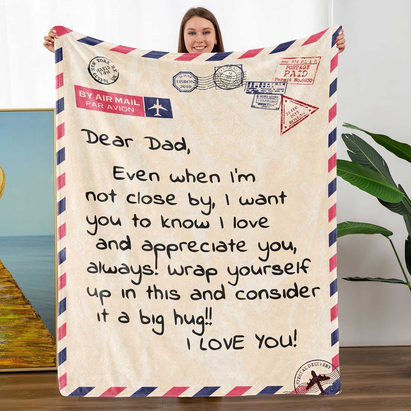 💖For Dad Blanket👨Custom Blanket Gifts From Daughter Or Son