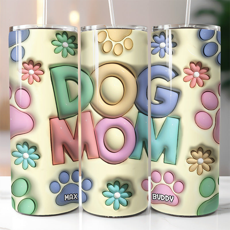 Dog & Cat Personalized Custom Inflated Skinny Tumbler