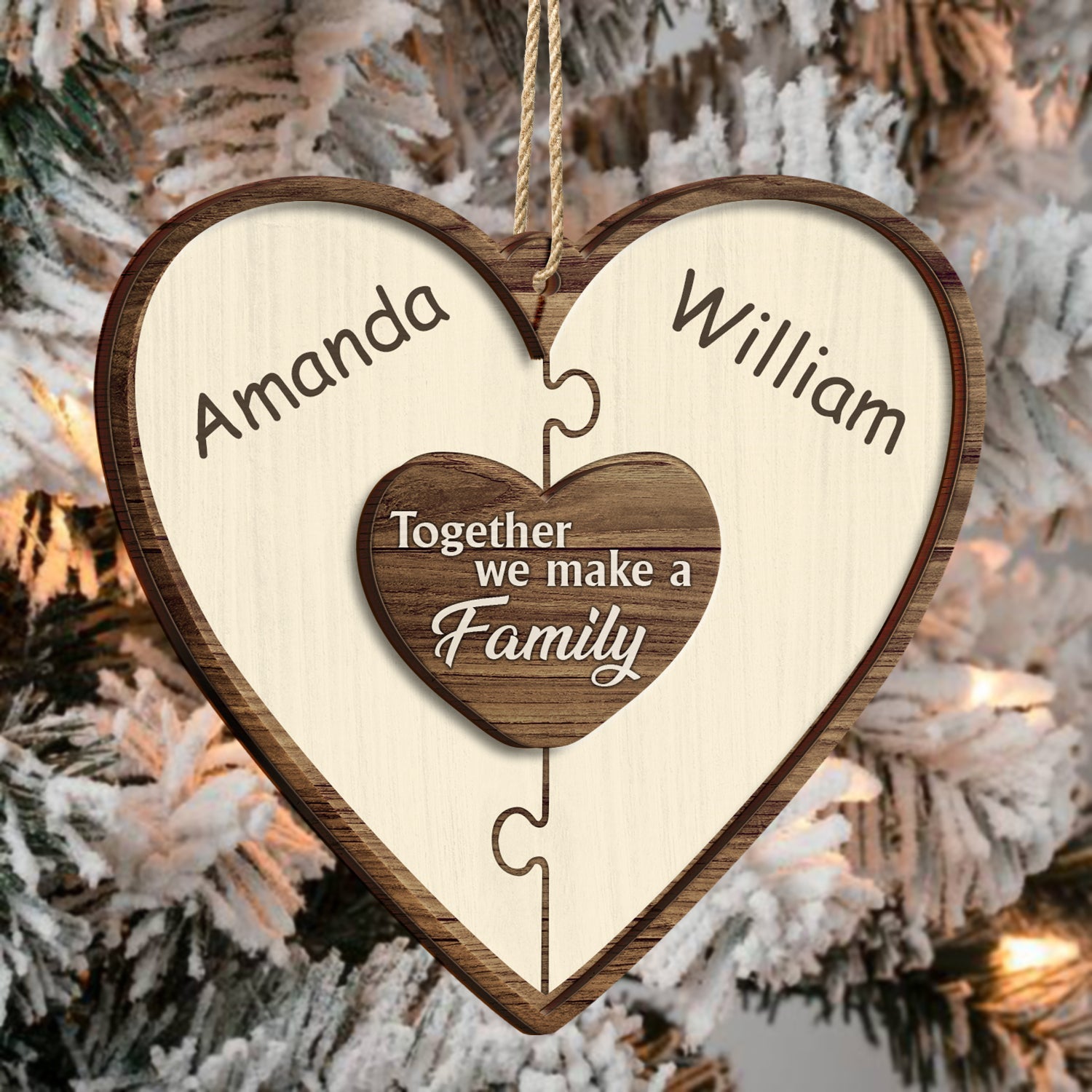 Christmas Puzzle Together We Make A Family - Personalized Gift For Family